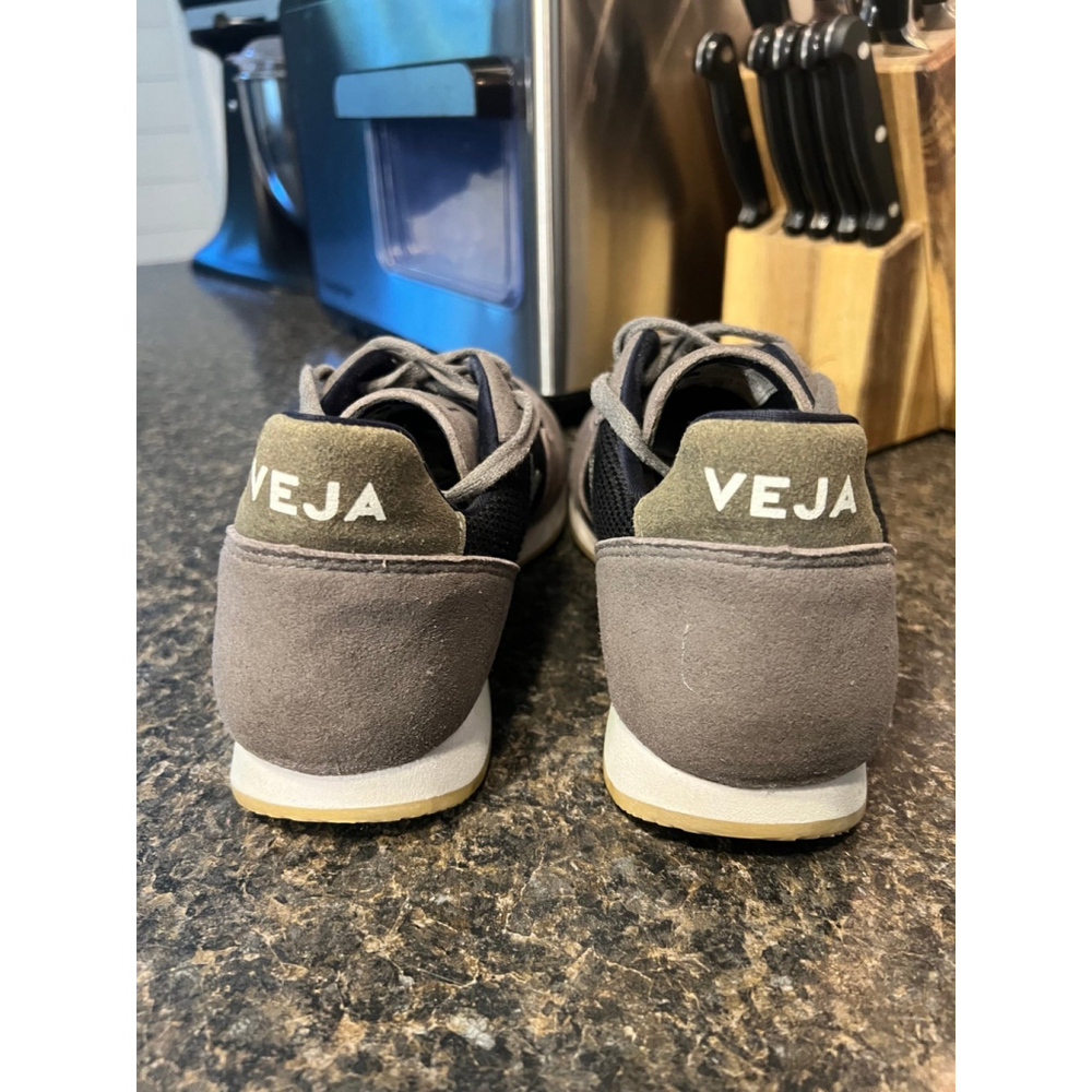 Veja Men's Athletic Sneakers in Black, Gray & Gum - Picture 6 of 12